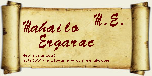 Mahailo Ergarac vizit kartica
